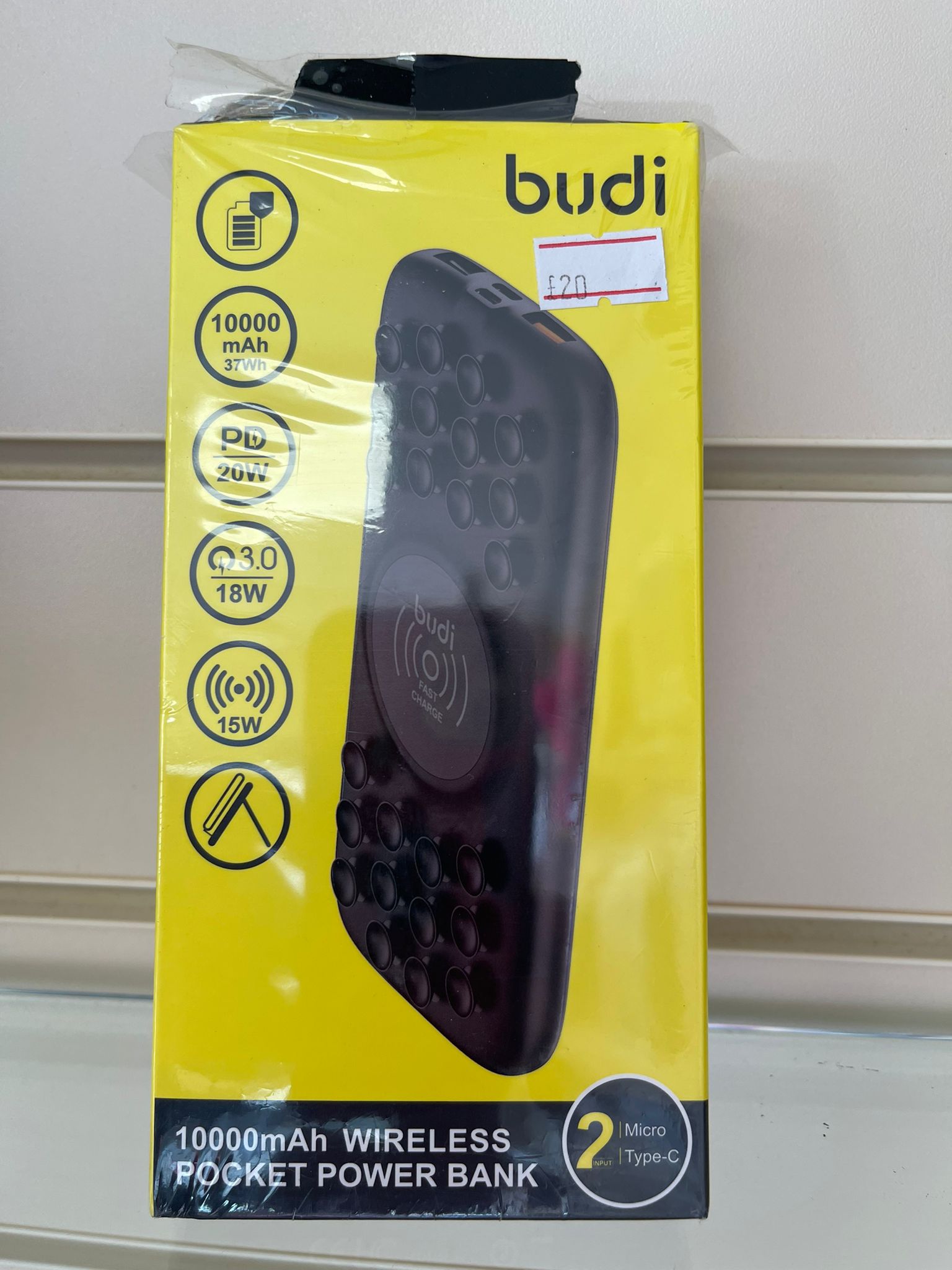 Budi 10000 Mah Wireless Pocket Power Bank