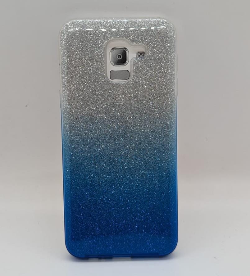 Samsung  J6  Silver & Blue Case